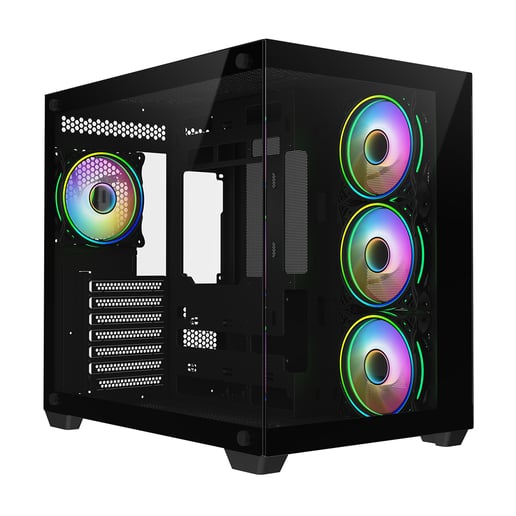 CiT Vision Mid Tower Gaming Case - Black 