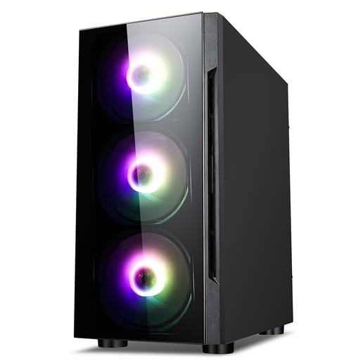 CiT Flash Mid Tower Gaming Case - Black 