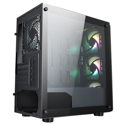 CiT Flash Mid Tower Gaming Case - Black 