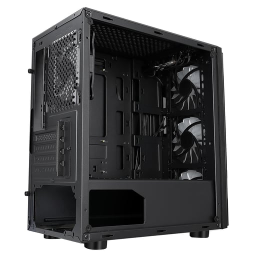 CiT Flash Mid Tower Gaming Case - Black 
