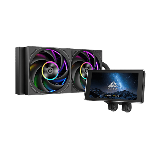 Chillblast Cryo Storm 240 ARGB AIO Cooler + Cryo Display 5 " Screen