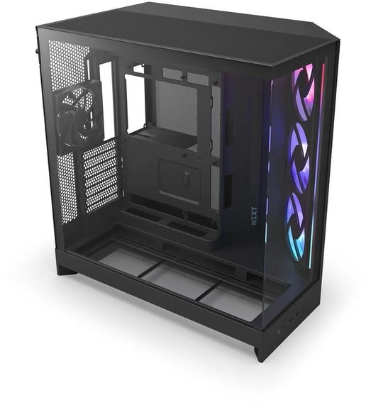 NZXT H9 Flow RGB Mid Tower Gaming Case - Black 