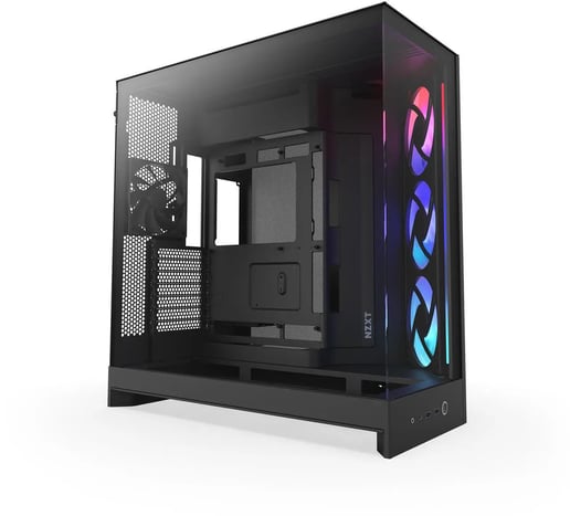 NZXT H9 Flow RGB Mid Tower Gaming Case - Black 