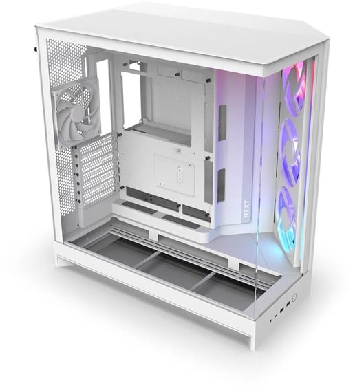 NZXT H9 Flow RGB Mid Tower Gaming Case - White 