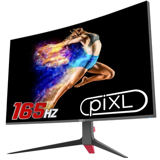 piXL CM32GF5 32" Full HD Curved Gaming Monitor - VA, 165Hz, 1ms, HDMI, DP