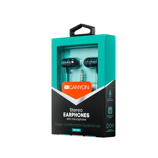 Canyon Comfortable Earphones with Microphone in Green