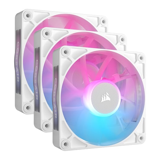 Corsair iCUE LINK RX120 RGB 120mm PWM Starter Kit of Three Case Fans in White