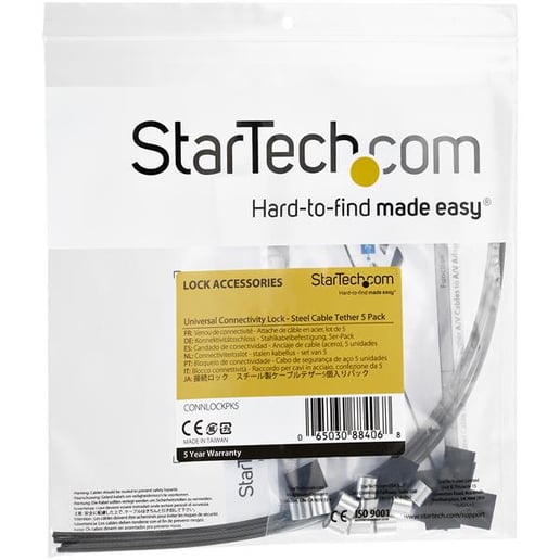 StarTech.com 5-Pack Security Cable Tethers for Adapters & Dongles