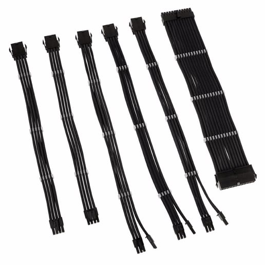 Kolink Core Adept Braided Cable Extension Kit in Jet Black