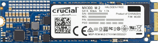 Crucial MX300 M.2-2280 525GB SATA III Solid State Drive
