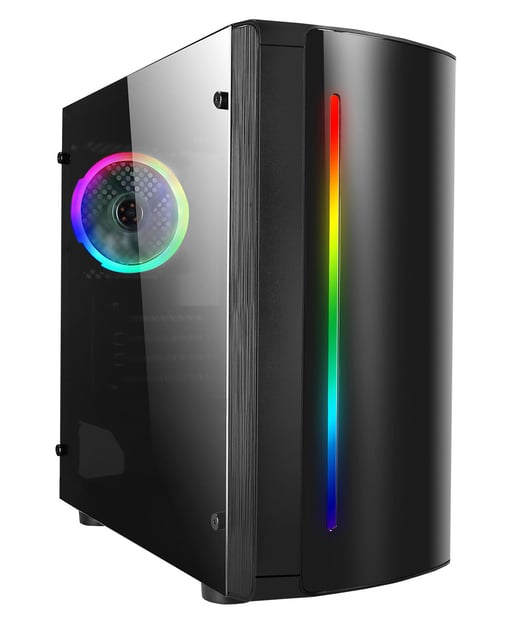 CiT Beam Mid Tower Gaming Case - Black 