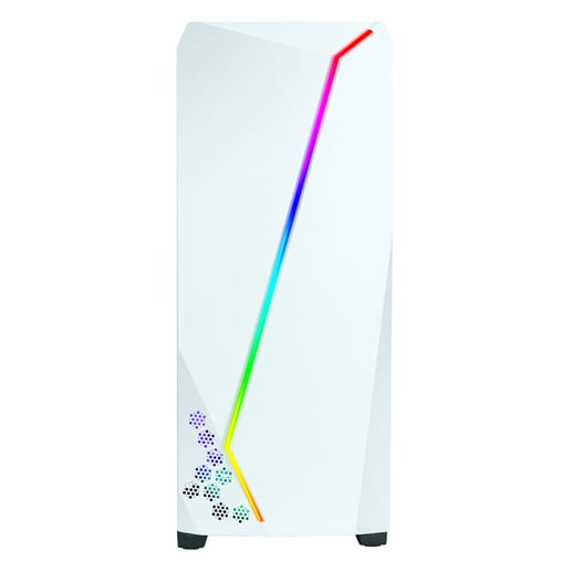CiT C6063 Mid Tower Gaming Case - White USB 3.0