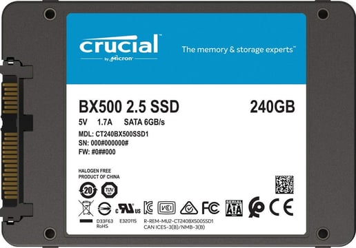240GB Crucial BX500 2.5" SATA III Solid State Drive