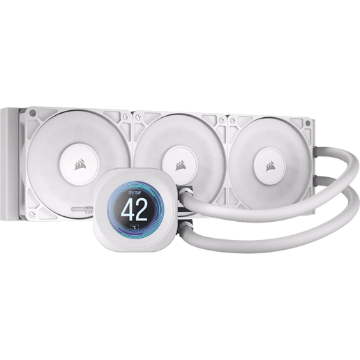 Corsair NAUTILUS 360 RS LCD 360mm AiO Liquid CPU Cooler in White