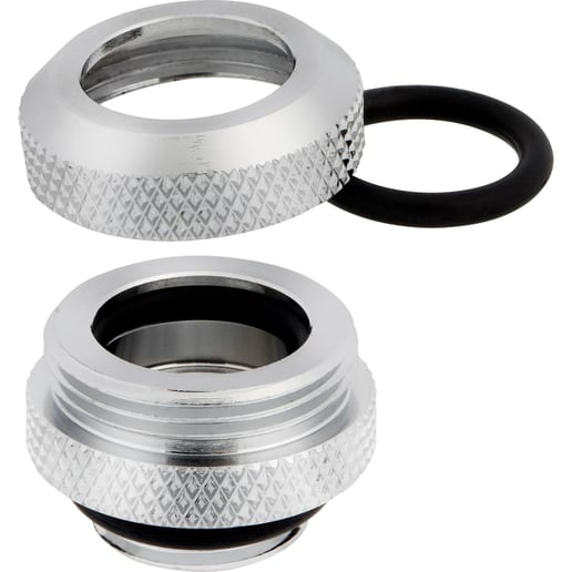 Corsair Hydro X Series XF Hardline 12mm OD Fttings Four Pack in Chrome