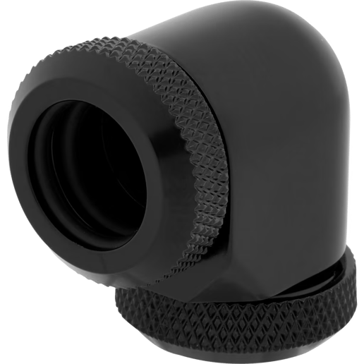 Corsair Hydro X Series XF Hardline 90 Degree 12mm Fitting Twin Pack in Black