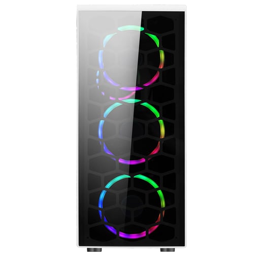 CiT Raider Mid Tower Gaming Case - White 