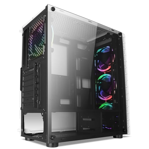 CiT Raider Mid Tower Gaming Case - White 