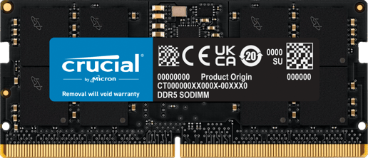 Crucial 16GB (1x16GB) 4800MT/s DDR5 Memory