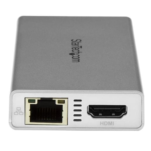 StarTech.com USB-C Multiport Adaptor for Laptops - Power Delivery - 4K HDMI - GbE - USB 3.0 (Silver and White)