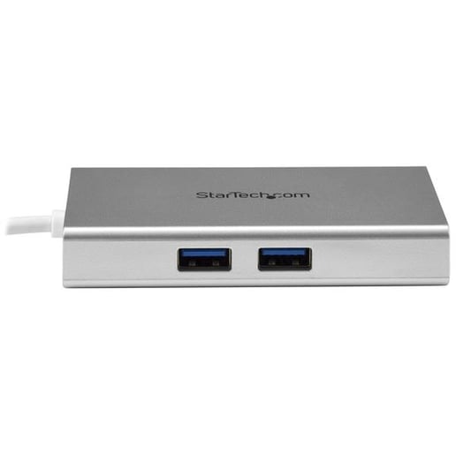StarTech.com USB-C Multiport Adaptor for Laptops - Power Delivery - 4K HDMI - GbE - USB 3.0 (Silver and White)