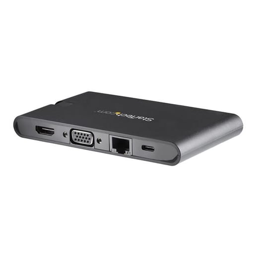 StarTech.com USB-C Multiport Adaptor with HDMI and VGA - 3x USB 3.0 - SD - PD 3.0 - Wraparound Cable