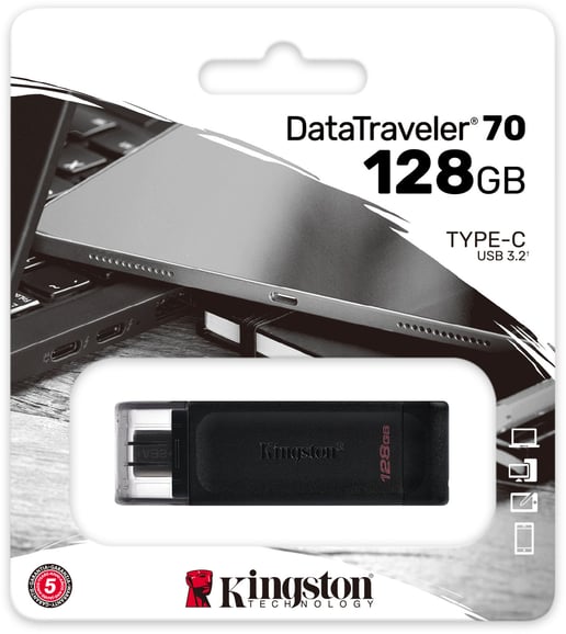 128GB Kingston DataTraveler 70 USB 3.0 Type-C Flash Drive