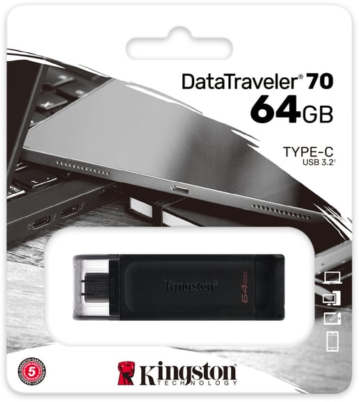 64GB Kingston DataTraveler 70 USB 3.0 Type-C Flash Drive