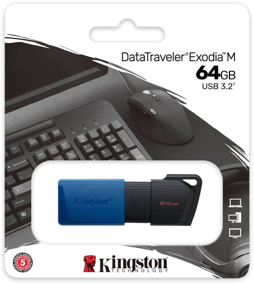 64GB Kingston DataTraveller Exodia M USB 3.0 Flash Drive
