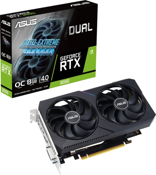 ASUS GeForce RTX 3050 Dual OC 8GB GDDR6 Graphics Card