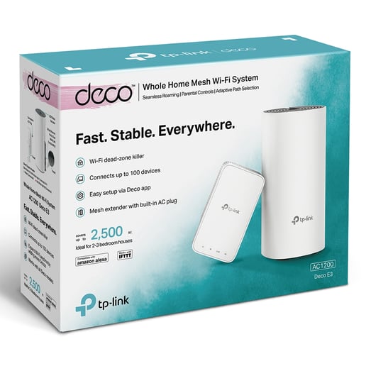 TP-Link Deco E3 AC1200 Whole Home Mesh Wi-Fi System (2 Pack)
