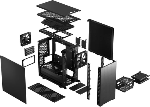Fractal Design Define 7 Mini Mid Tower Case - Black 