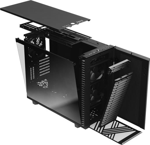 Fractal Define 7 Dark TG Mid Tower Gaming Case - Black 