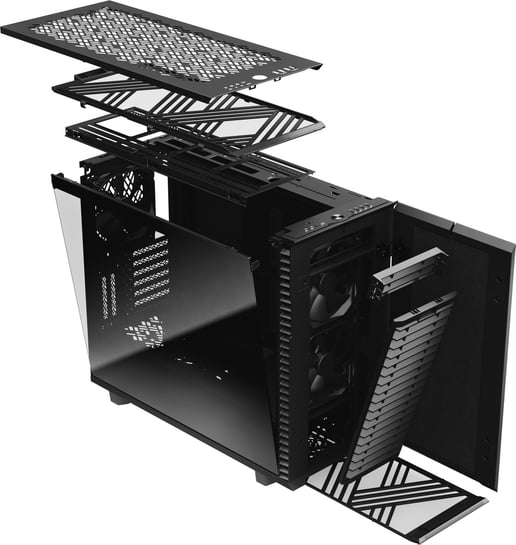 Fractal Define 7 Dark TG Mid Tower Gaming Case - Black 