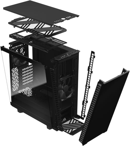 Fractal Define 7 Compact Mid Tower Gaming Case - Black 