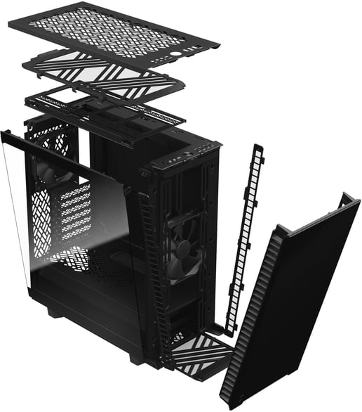 Fractal Define 7 Compact Mid Tower Gaming Case - Black 