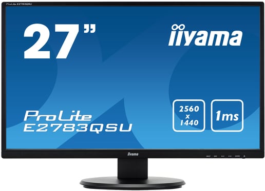 iiyama Prolite E2783QSU-B1 27 inch 1ms Monitor - 2560 x 1440, 1ms