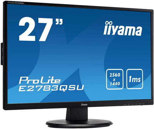 iiyama Prolite E2783QSU-B1 27 inch 1ms Monitor - 2560 x 1440, 1ms