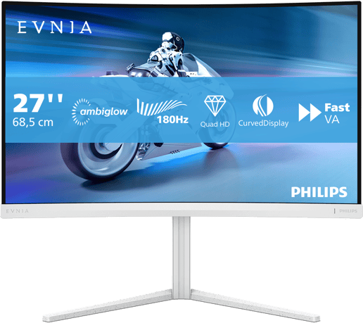 Philips Evnia 27M2C5501 27" 1440p (QHD) Curved Gaming Monitor - VA, 180Hz, 0.5ms