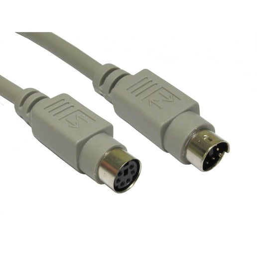 Cables Direct 2m Coiled PS2 Extension Cable