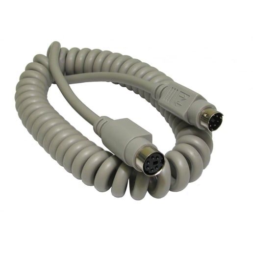 Cables Direct 2m Coiled PS2 Extension Cable