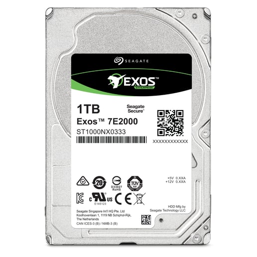 Seagate Exos 7E2000 1TB SATA III 2.5" Hard Drive - 7200RPM, 128MB Cache