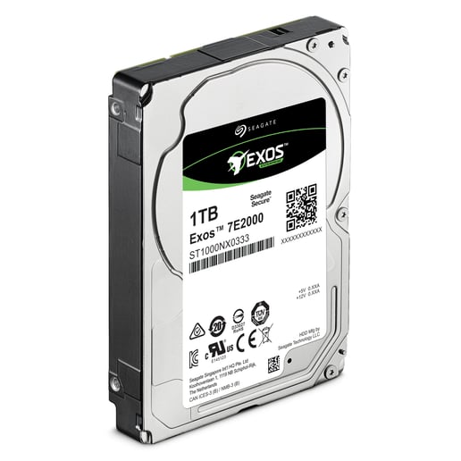 Seagate Exos 7E2000 1TB SATA III 2.5" Hard Drive - 7200RPM, 128MB Cache