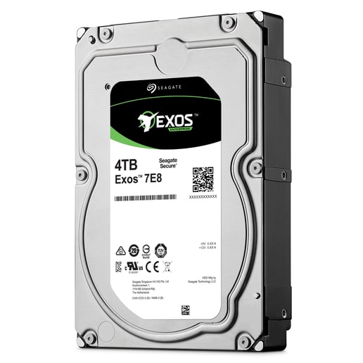 Seagate Exos 7E8 4TB SAS 12Gb/s 3.5" Hard Drive - 7200RPM, 128MB