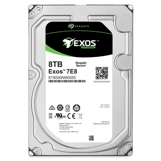 Seagate Exos 7E8 8TB SATA III 3.5" Hard Drive - 7200RPM, 256MB