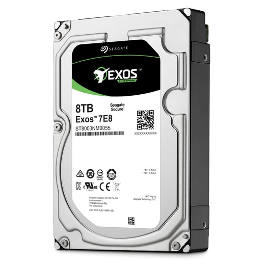 Seagate Exos 7E8 8TB SATA III 3.5" Hard Drive - 7200RPM, 256MB