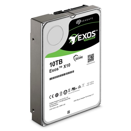 Seagate Exos X10 10TB SAS 12Gb/s 3.5" Hard Drive - 7200RPM, 256MB
