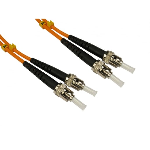 Cables Direct 0.5m OM2 Fibre Optic Cable, ST - ST (Multi-Mode)