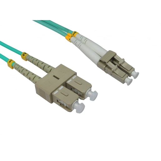 Cables Direct 1m OM3 Fibre Optic Cable, LC-SC (Multi-Mode)