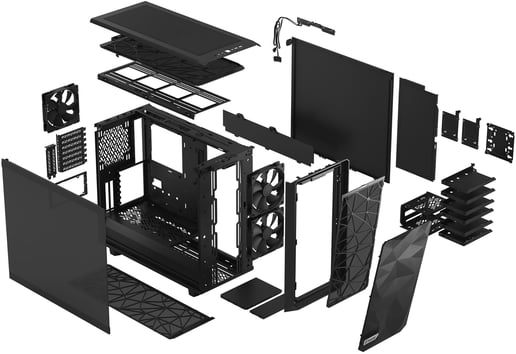 Fractal Meshify 2 Mid Tower Gaming Case - Black 